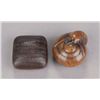 Image 1 : A group of two wood netsuke.