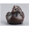 Image 2 : A wood netsuke of two Rats.