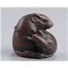 Image 5 : A wood netsuke of two Rats.