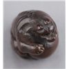 Image 8 : A wood netsuke of a tanuki.