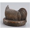 Image 5 : A wood netsuke of a rooster on drum.