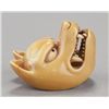 Image 5 : An ivory netsuke of a Kitsune mask.