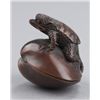 Image 2 : A wood netsuke of a kappa on clam.