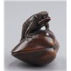 Image 5 : A wood netsuke of a kappa on clam.