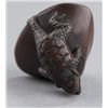 Image 7 : A wood netsuke of a kappa on clam.