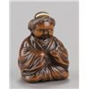 Image 1 : A wood netsuke of a maid.