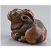 Image 2 : A wood netsuke of a goat.
