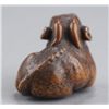 Image 3 : A wood netsuke of a goat.