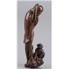 Image 6 : A boxwood netsuke of an octopus and monkey.