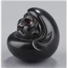 Image 7 : An ebony netsuke of Daruma