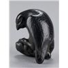 Image 5 : An ebony netsuke of an eagle catching a rabbit.