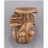 Image 2 : A wood netsuke of mushrooms.