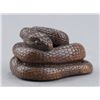 Image 1 : A wood netsuke of a snake.