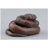 Image 3 : A wood netsuke of a snake.