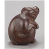 Image 2 : A wood netsuke of a monkey.