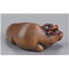 Image 3 : A wood netsuke of an ox.