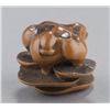 Image 8 : A boxwood netsuke of mushrooms.