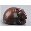 Image 1 : A wood netsuke of a rat.