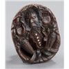 Image 8 : A wood netsuke of Shoki and Oni.