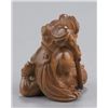 Image 4 : A wood netsuke of Shoki and Oni.