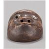 Image 6 : A pottery netsuke of a Beshimi mask.