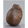Image 4 : A wood netsuke of the hear no evil monkey.