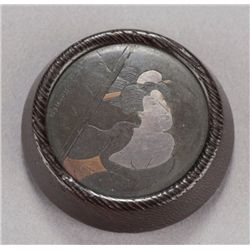 A shibuichi and tagayasan kagamibuta, Bijin.