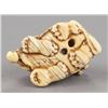 Image 6 : A carved ivory netsuke of an elephant.