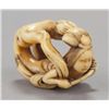 Image 8 : A group of three netsuke, various materials.
