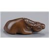 Image 3 : A wood netsuke of an ox.