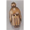 Image 4 : A wood netsuke of Oni Nembutsu.