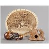 Image 1 : Group of three netsuke, various materials.