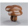 Image 5 : A wood netsuke of mushrooms.
