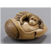Image 8 : A group of three netsuke, various materials.