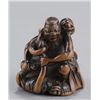 Image 1 : A wood netsuke of Kintoki.