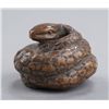 Image 3 : A wood netsuke of a coiled snake.