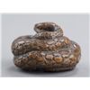 Image 4 : A wood netsuke of a coiled snake.