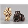 Image 1 : Group of two netsuke, various materials.