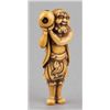 Image 1 : An ivory netsuke of a foreigner carring Tama.