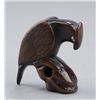 Image 1 : A wood netsuke of a falcon.