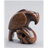 Image 1 : A wood netsuke of falcon.
