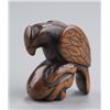 Image 3 : A wood netsuke of falcon.