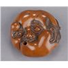 Image 2 : A wood netsuke of Okame and Usofuki.