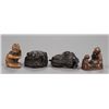 Image 1 : Group of four wood netsuke.
