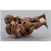 Image 2 : A wood netsuke of sumo wrestlers.