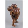 Image 7 : A wood netsuke of sumo wrestlers.