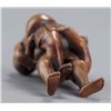 Image 9 : A wood netsuke of sumo wrestlers.