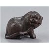 Image 1 : A wood netsuke of tiger.