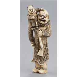 An ivory netsuke of a Dutchman.