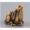 Image 1 : An ivory netsuke of hare.